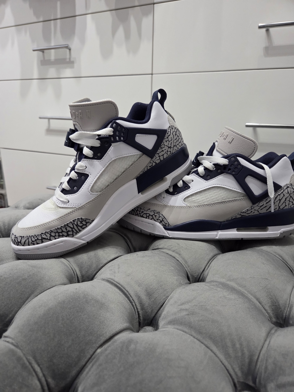 Air Jordan Spizike Low 'White Midnight Navy' Like NEW